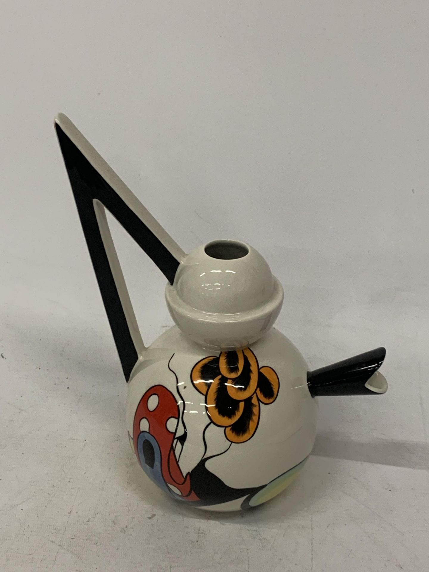 A LORNA BAILEY HAND PAINTED AND SIGNED WULSTAN DRIVE TEAPOT (NO LID) - Image 2 of 3