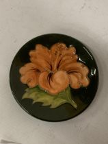 A MOORCROFT HIBISCUS PIN DISH