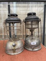 A PAIR OF VINTAGE TILLEY LAMPS