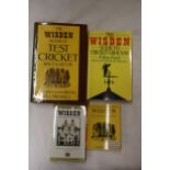 FOUR WISDEN BOOKS, THE WISDEN BOOK OF TEST CRICKET, 1867-77 TO 1977-78, THE WISDEN GUIDE TO