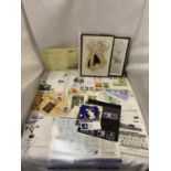 A COLLECTION OF CRICKET RELATED FIRST DAY COVERS AND STAMPS