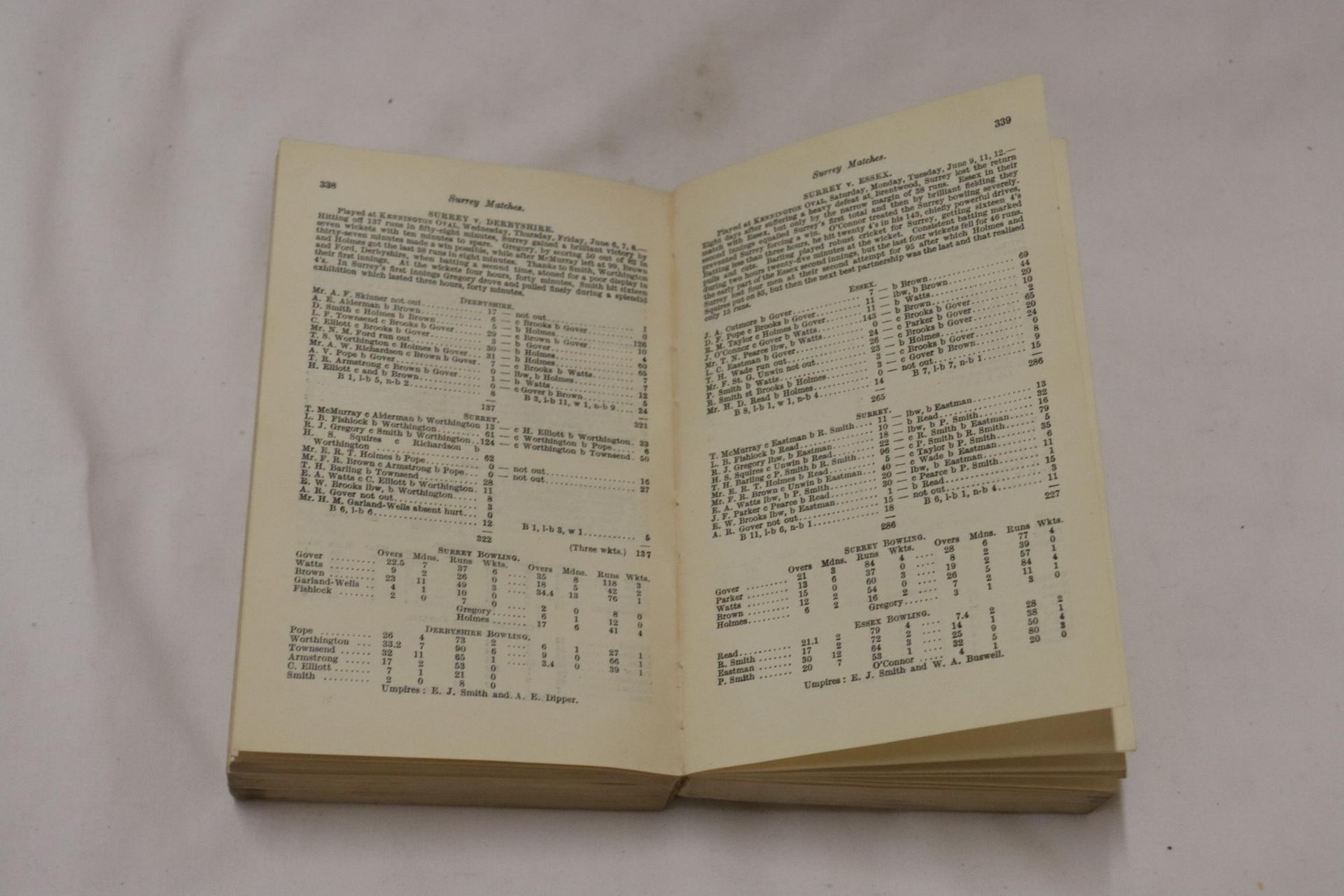 A 1933 COPY OF WISDEN'S CRICKETER'S ALMANACK. THIS COPY IS IN USED CONDITION, THE SPINE IS INTACT - Image 4 of 4