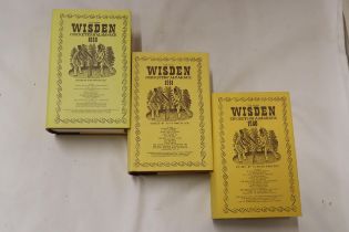 THREE HARDBACK COPIES OF WISDEN'S CRICKETER'S ALMANACKS, 1980, 1981 AND 1982. THESE COPIES ARE IN