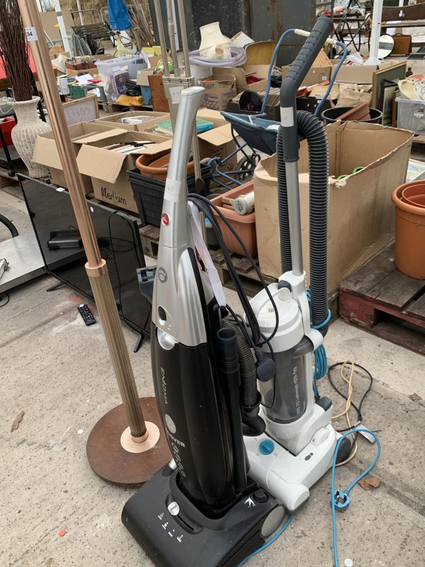 TWO TALL FLOOR LAMPS AND TWO VACUUM CLEANERS - Image 3 of 3