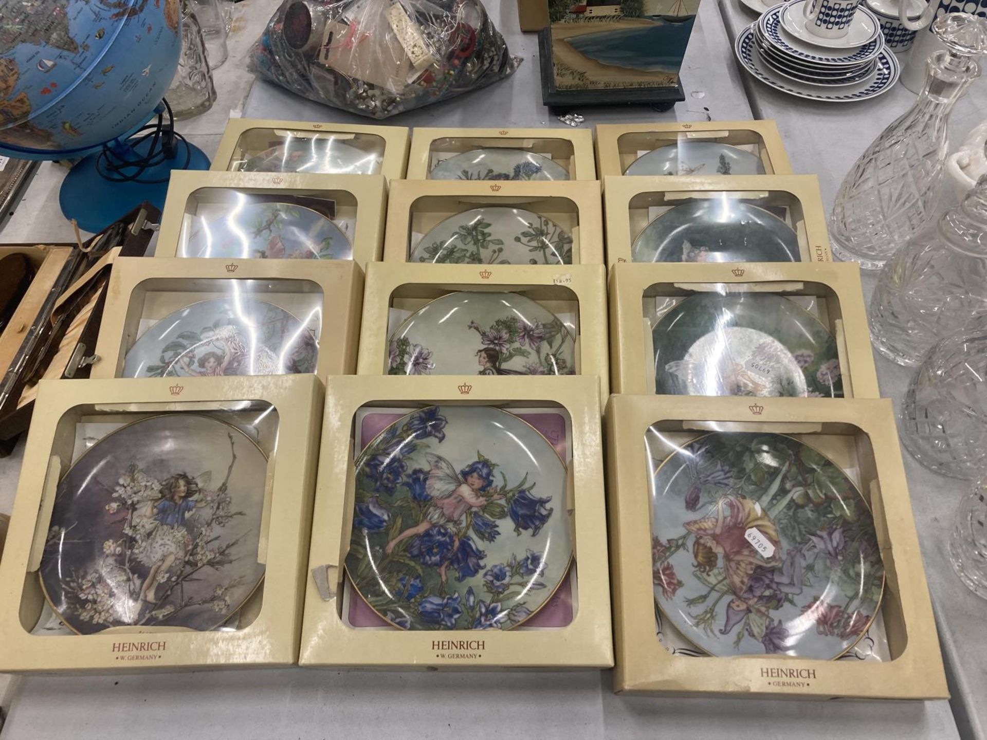 TWELVE BOXED HEINRICH WEST GERMANY FAIRY PLATES ALL WITH CERTIFICATES OF AUTHEBNTICITY LIMITED