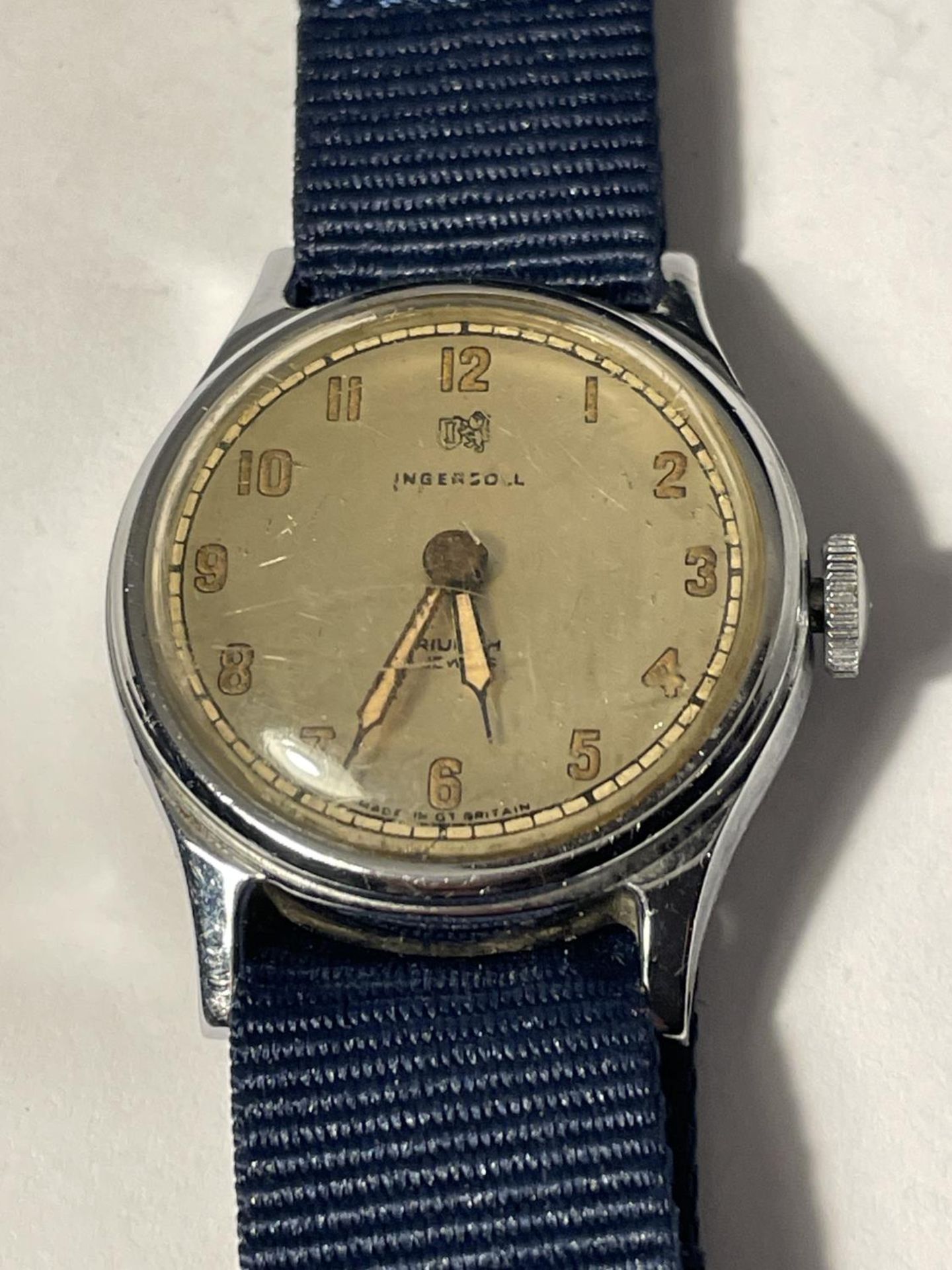 A VINTAGE INGERSOL WATCH WITH NEW STRAP - Image 2 of 3