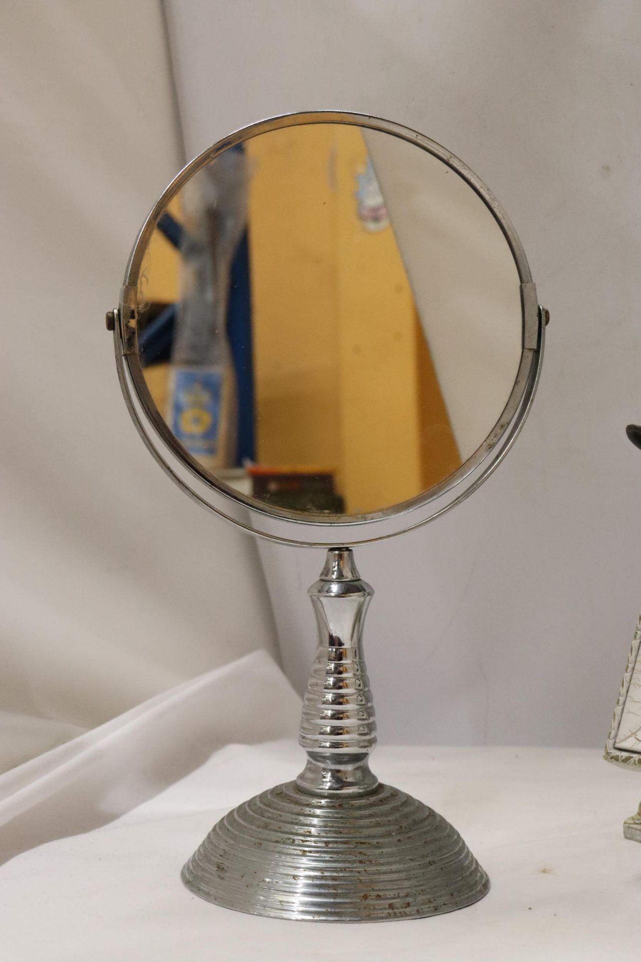 A DRESSING TABLE MIRROR AND A DOUBLE SIDED SHAVING MIRROR - Image 2 of 5