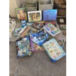 A LARGE QUANTITY OF ASSORTED JIGSAW PUZZLES