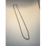 A SILVER ROPE CHAIN NECKLACE LENGTH 20"