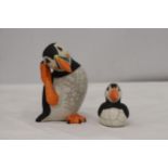 TWO PUFFIN FIGURES