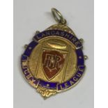 A HALLMARKED 9 CARAT GOLD LANCASHIRE RUGBY LEAGUE MEDAL ENGRAVED WINNERS 1934-35 SALFORD R.F.C S.