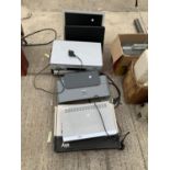 AN ASSORTMENT OF ITEMS TO INCLUDE A CANON PRINTER, VHS PLAYERS AND A COMPUTER MONITOR ETC