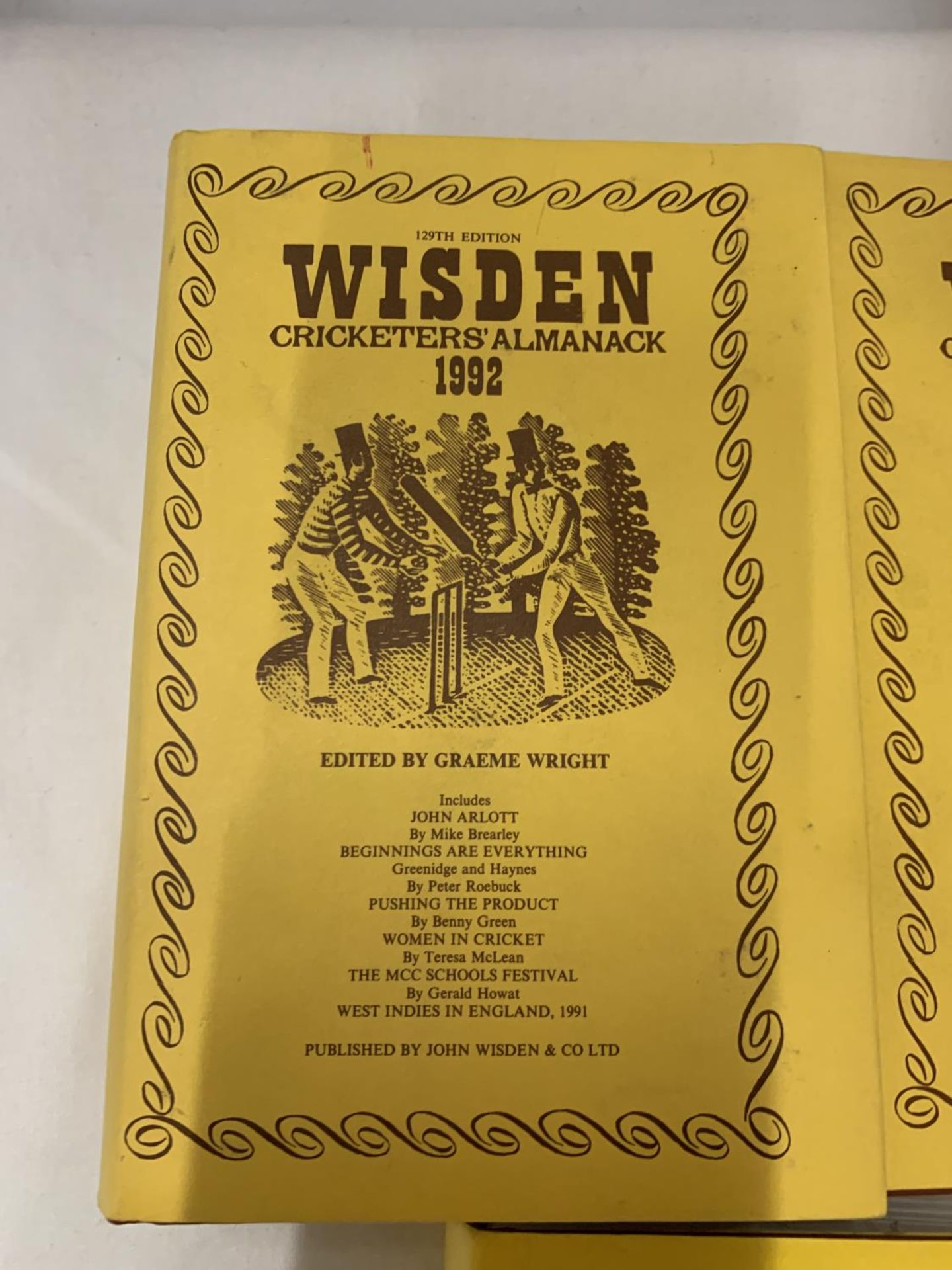 THREE HARDBACK COPIES OF WISDEN'S CRICKETER'S ALMANACKS, 1992, 1993 AND 1994. THESE COPIES ARE IN - Image 2 of 5