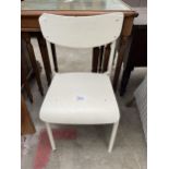 A CHILD'S WHITE BENTWOOD CHAIR