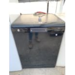 A BLACK UNDERCOUNTER DISH WASHER