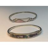 TWO SILVER BANGLES