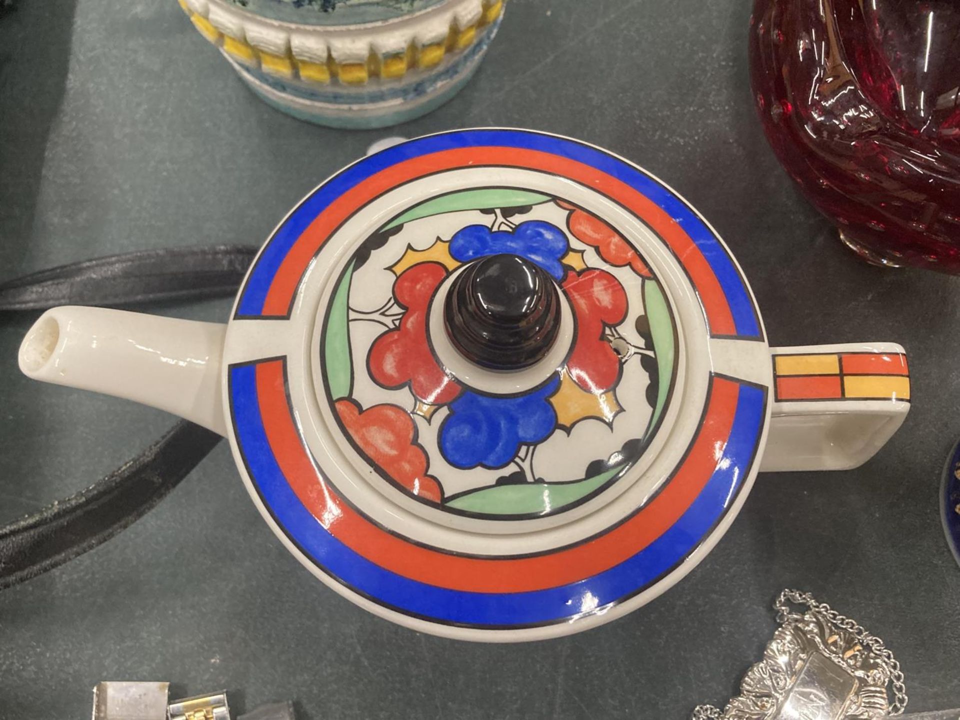 A SADLER, CLARICE CLIFF STYLE TEAPOT - Image 2 of 3