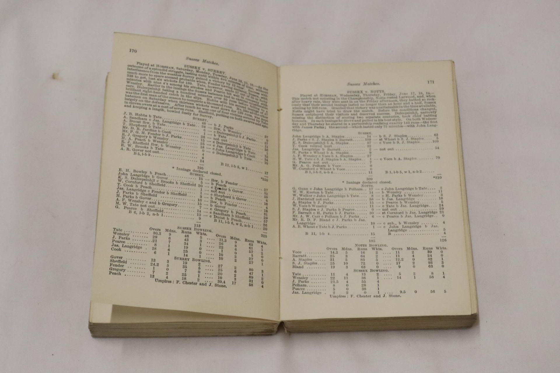 A 1932 COPY OF WISDEN'S CRICKETER'S ALMANACK. THIS COPY IS IN USED CONDITION, MISSING PART OF THE - Image 4 of 4