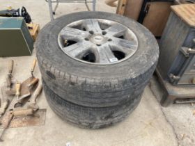 TWO AEZ WHEELS WITH 225/65R16C TYRES