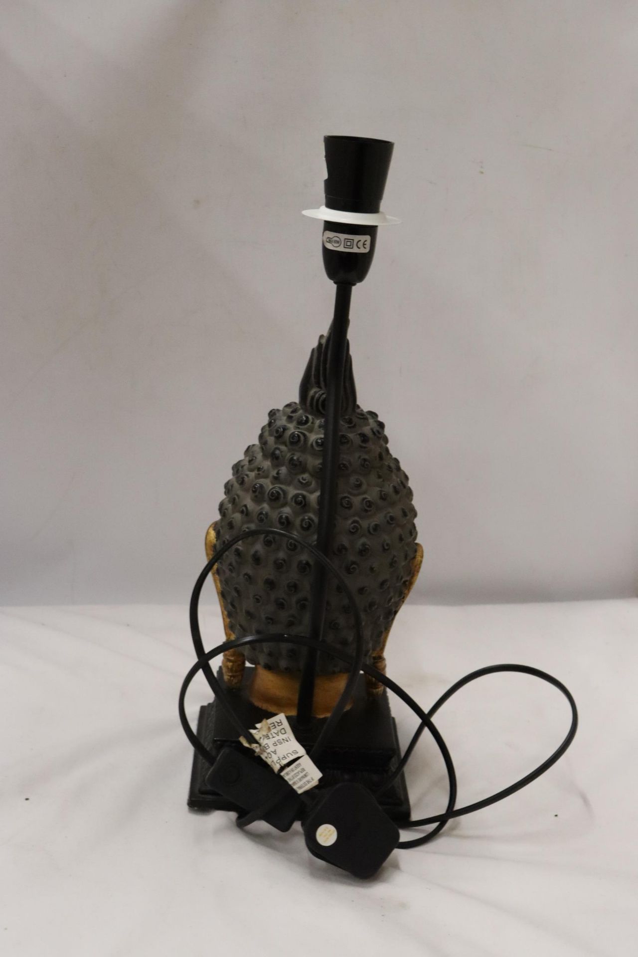 A BUDDAH HEAD LAMP, HEIGHT 42CM - Bild 3 aus 6