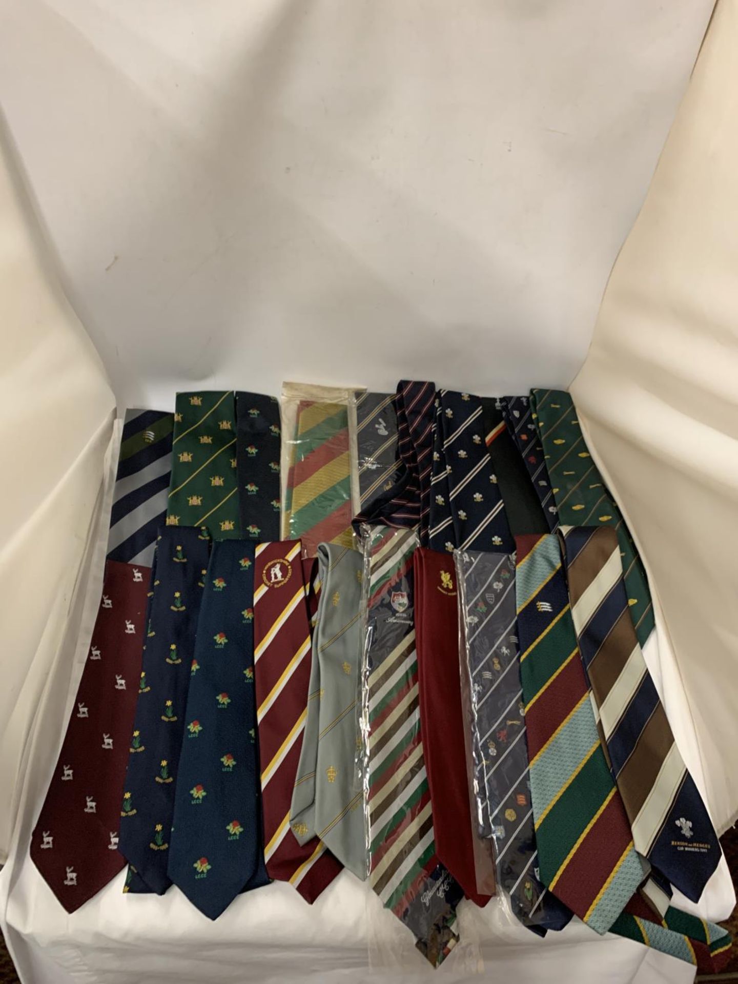 A COLLECTION OF COUNTY CRICKET TIES, SOME VINTAGE - APPROX 20 IN TOTAL