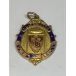 A HALLMARKED 9 CARAT GOLD LANCASHIRE RUGBY LEAGUE MEDAL ENGRAVED WINNERS 1933-34 S. E. MILLER
