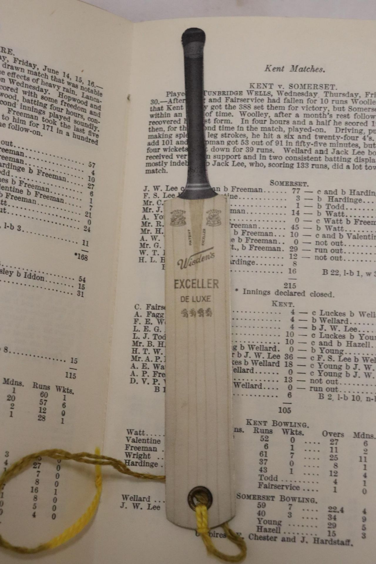 A 1934 COPY OF WISDEN'S CRICKETER'S ALMANACK. THIS COPY IS IN USED CONDITION, THE SPINE IS INTACT - Image 5 of 5