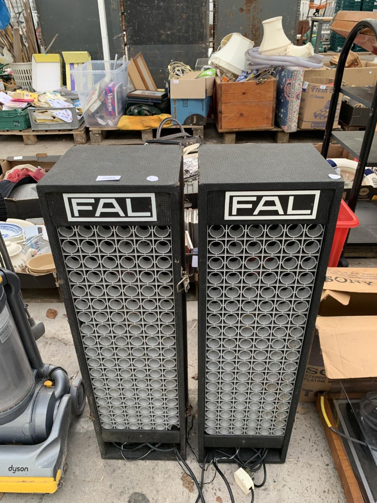 A PAIR OF FAL TOWER SPEAKERS