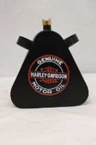 A HARLEY DAVIDSON MOTOR OIL CAN, HEIGHT 25CM