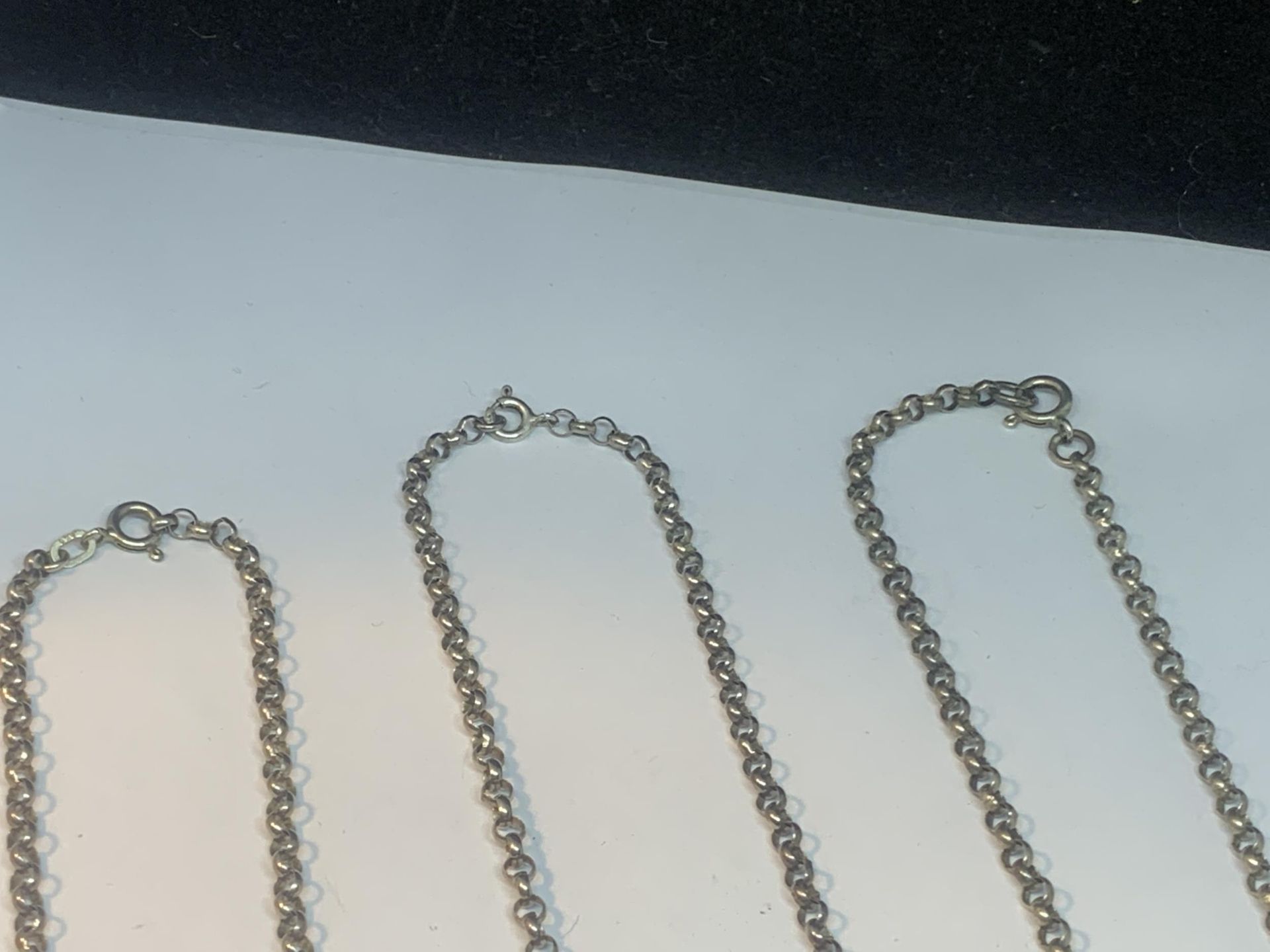 THREE MARKED SILVER BELCHER CHAINS - Image 5 of 5