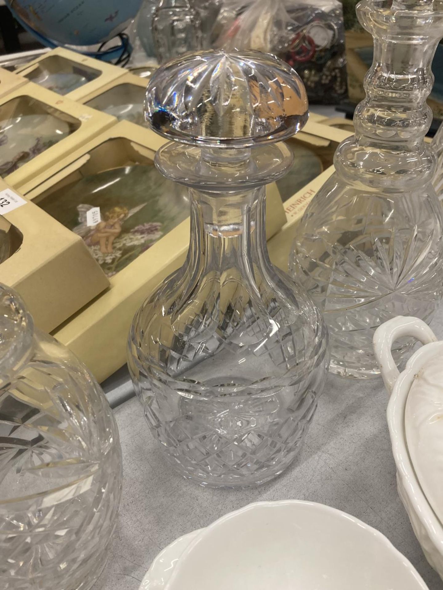 FIVE CUT GLASS DECANTERS - Image 3 of 4