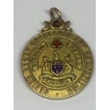 A HALLMARKED 9 CARAT GOLD FATTORINI & SONS BRADFORD HOUSE BIRMINGHAM COMMEMORATIVE MEDAL SALFORD