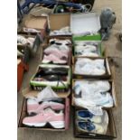 TEN PAIRS OF AS NEW AND BOXED SPORTS BOOTS AND TRAINERS