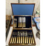 TWO CASED CANTEEN OF CUTLERY ONE WALKER AND HALL SHEFFIELD AND ONE BEAVER LTD MANCHESTER (