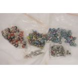 A LARGE QUANTITY OF PANDORA STYLE BEADS, SOME MARKED 925