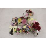 A COLLECTION OF CHINA POSIES TO INCLUDE ROYAL ALBERT 'OLD COUNTRY ROSES', COALPORT, ETC