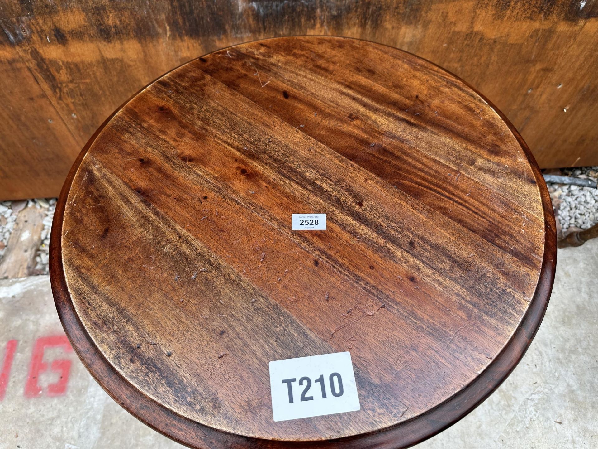 A PUB TABLE ON CAST IORN BASE DIAMETER 23" - Image 3 of 3