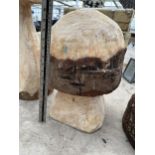 A TAODSTOOL CHANISAW CARVING (H:43CM)