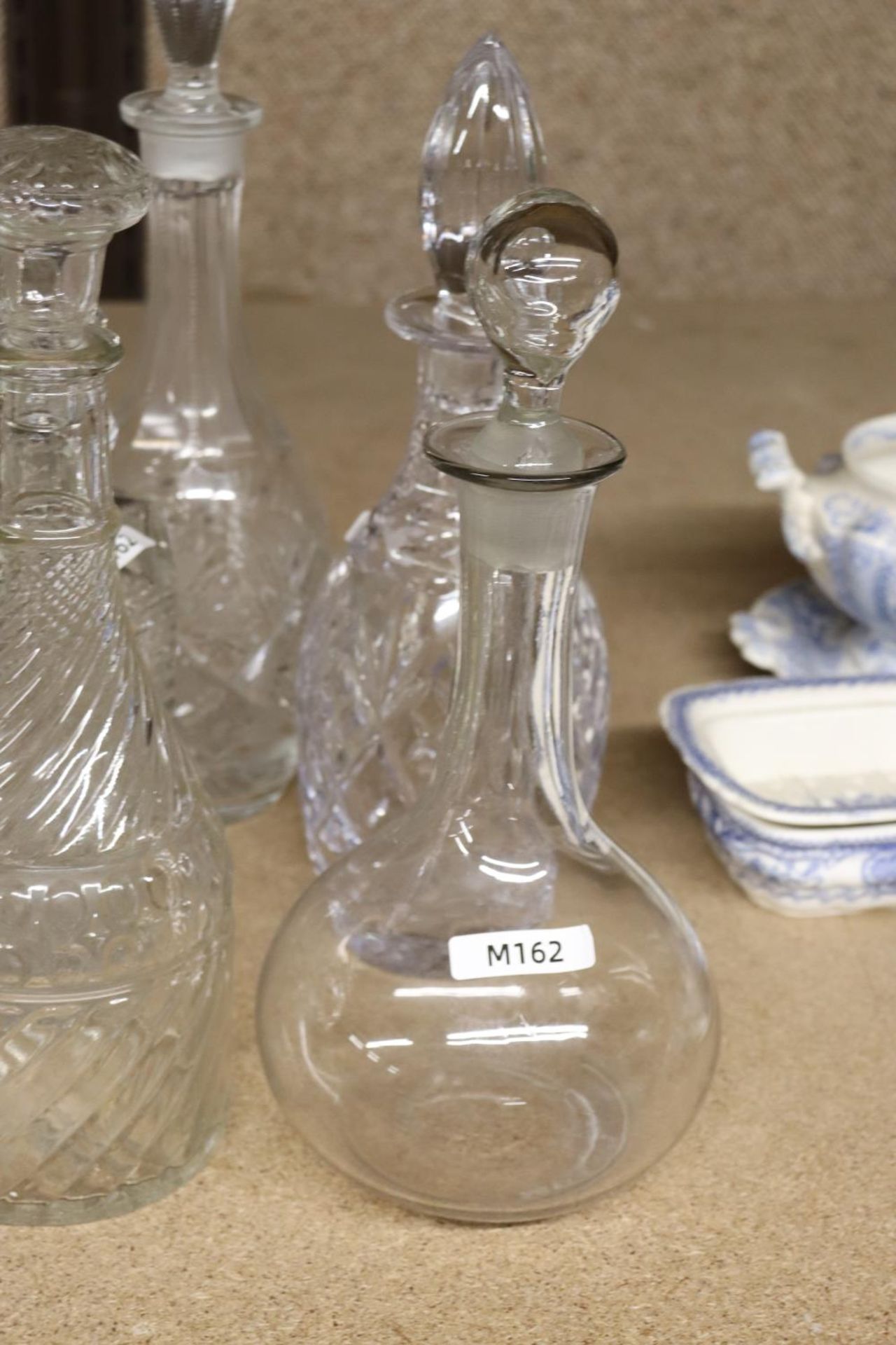 FIVE GLASS DECANTERS - Image 3 of 4