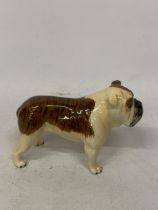 A BESWICK LARGE BULLDOG MARKED CH BASFORD BRITISH MASCOT