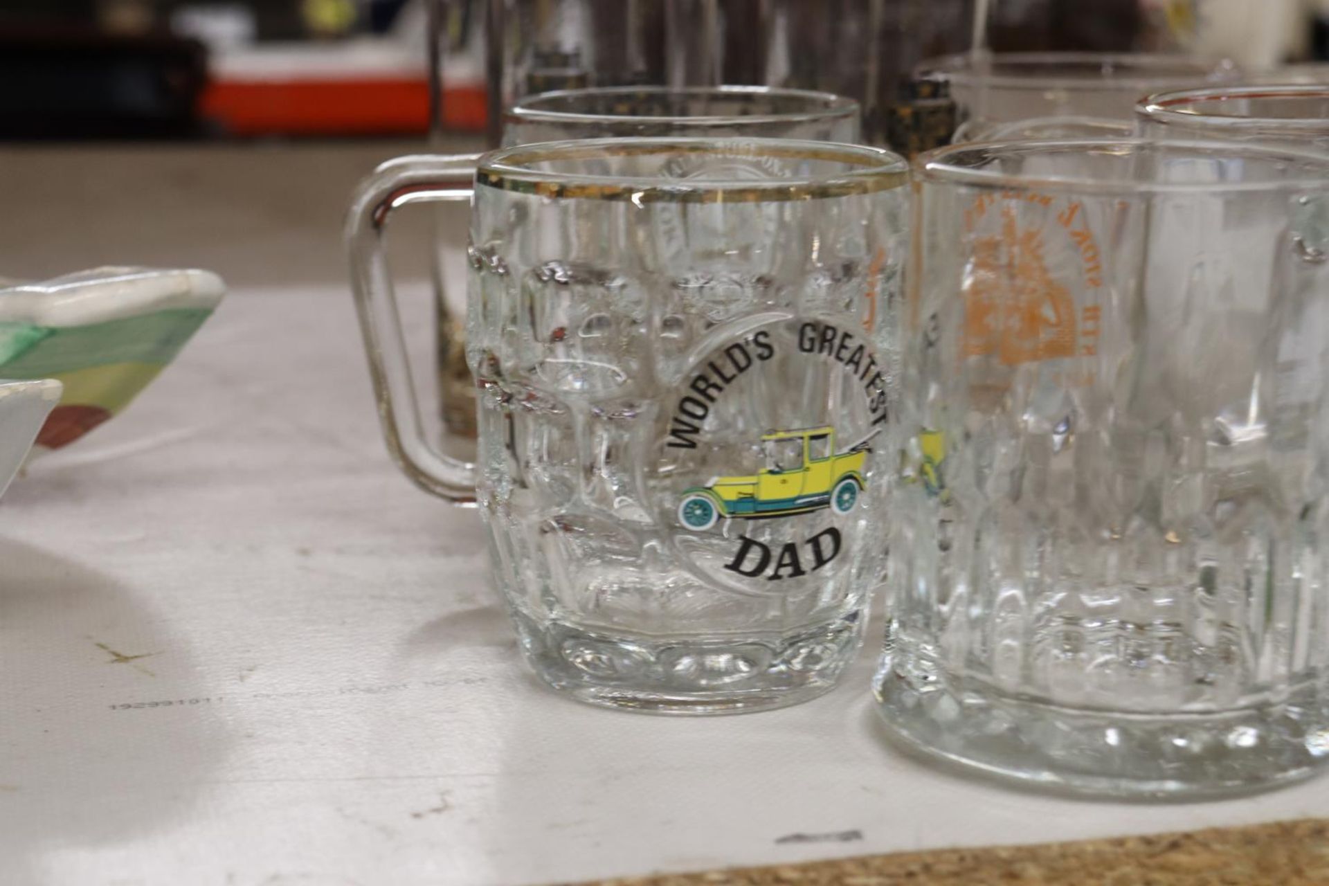 A COLLECTION OF HALF PINT, ADVERTISING, BEER TANKARDS - Image 2 of 8