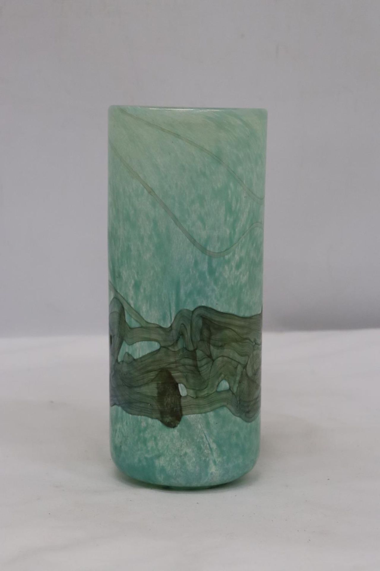 A SIGNED MEDINA GLASS VASE