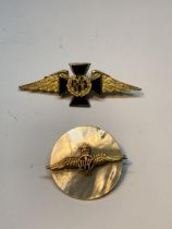 TWO RAF LAPEL BADGES