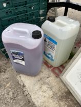 A 25L DRUM OF TRAFFIC FILM REMOVER AND A 25L DRUM OF CONCRETE DEGREASER