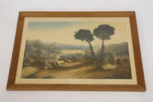 A J HANFORD BRITISH LITHOGRAPHER AND FRAMED THE BAY OF BAIAE