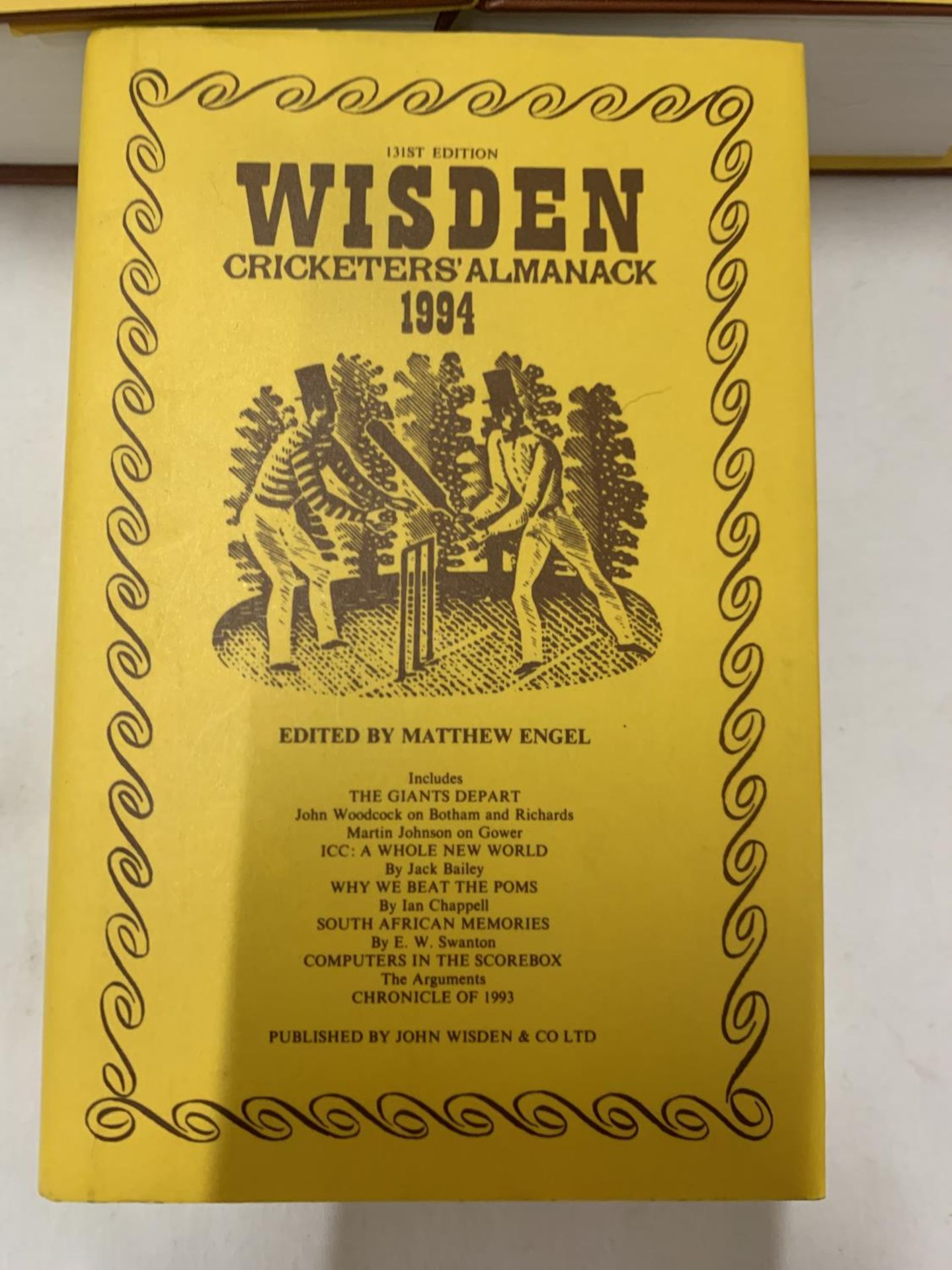 THREE HARDBACK COPIES OF WISDEN'S CRICKETER'S ALMANACKS, 1992, 1993 AND 1994. THESE COPIES ARE IN - Image 4 of 5