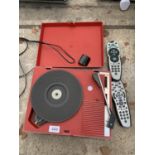 A FIDELITY PORTABLE RECORD PLAYER