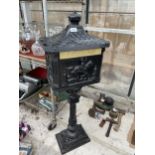 A REPRODUCTION CAST ALLOY LETTER BOX