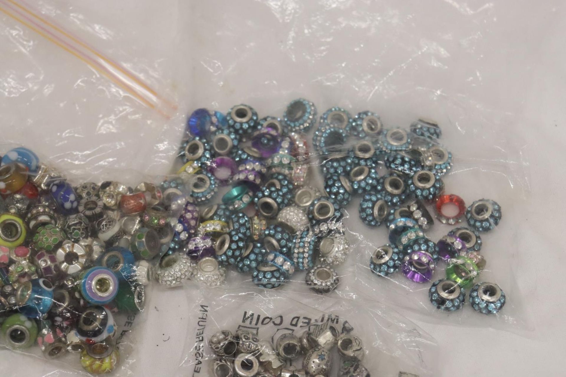 A LARGE QUANTITY OF PANDORA STYLE BEADS, SOME MARKED 925 - Image 4 of 8