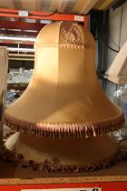 TWO LARGE STANDARD LAMP SHADES